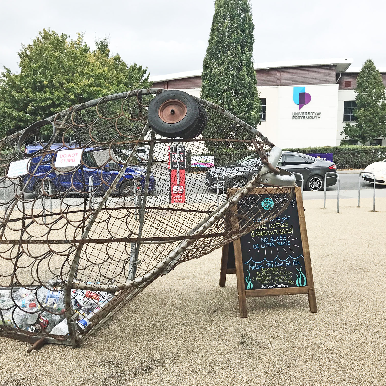 Final Fat Fish Nellie outside the University of Portsmouth