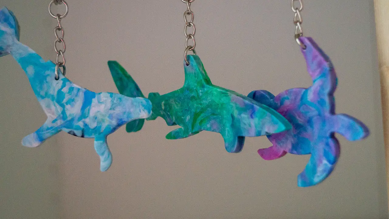 Upcycled Plastic Ocean Wildlife Keyring - Image 3